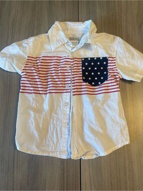 Patriotic 4th of July Button-Up Shirt – Alex & Jack 3T